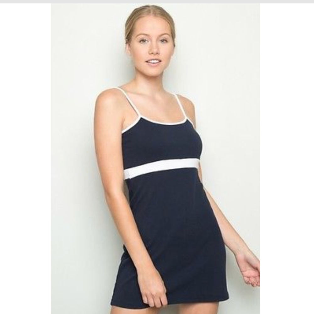 Navy & White Dress